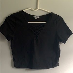 Black crop top
